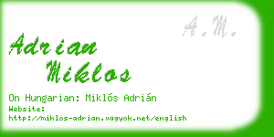 adrian miklos business card